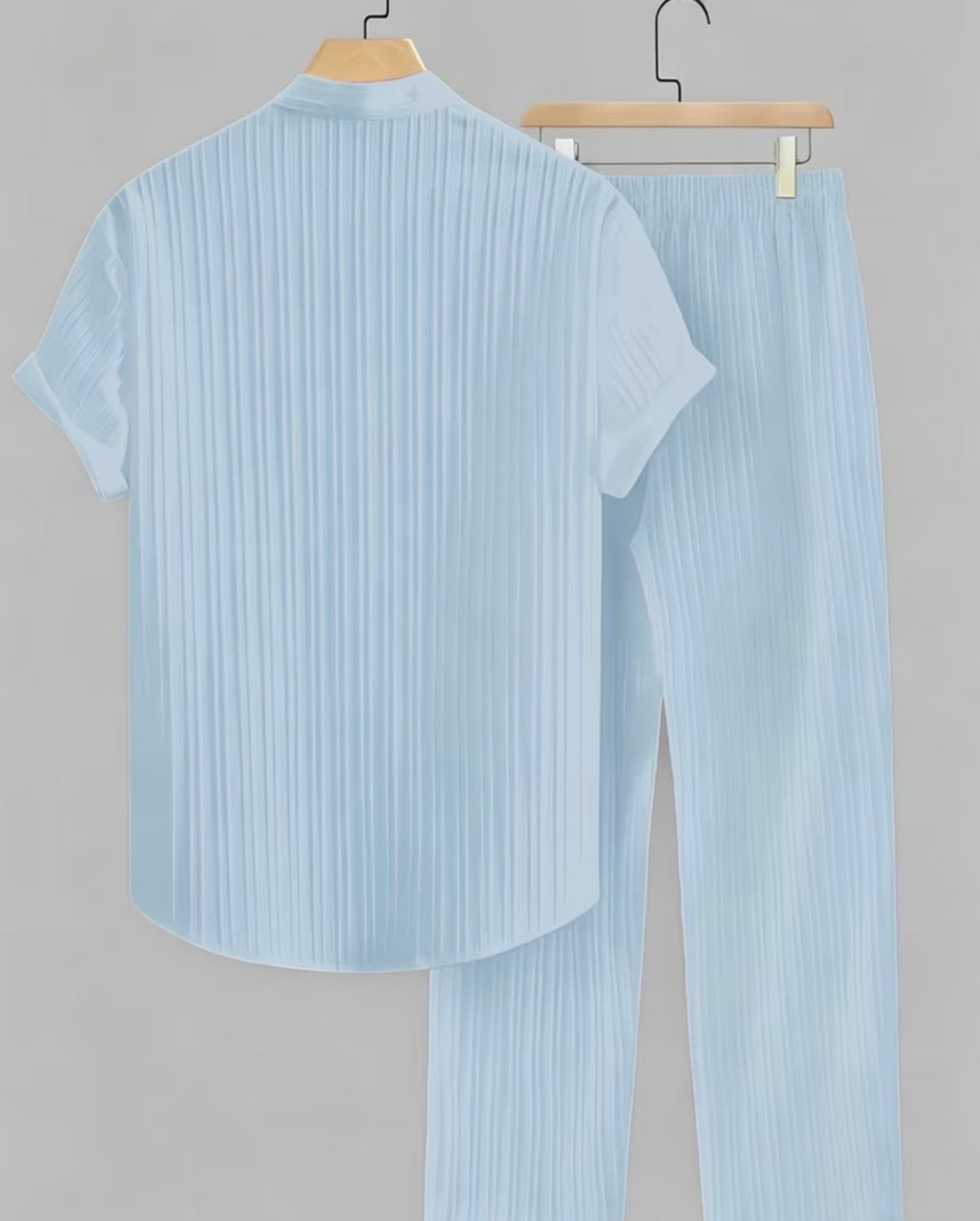 MeM -s SUMMER VACATION STYLE.   Men'S Summer Vacation Style And Linen Suit, Loose And Breathable Shirt And Pants Two-Piece Set